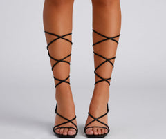 Stylish Babe Lace-Up Block Heels Newgew