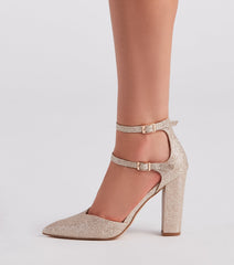 Glitz In Glitter Mesh Pointed Toe Pumps Newgew