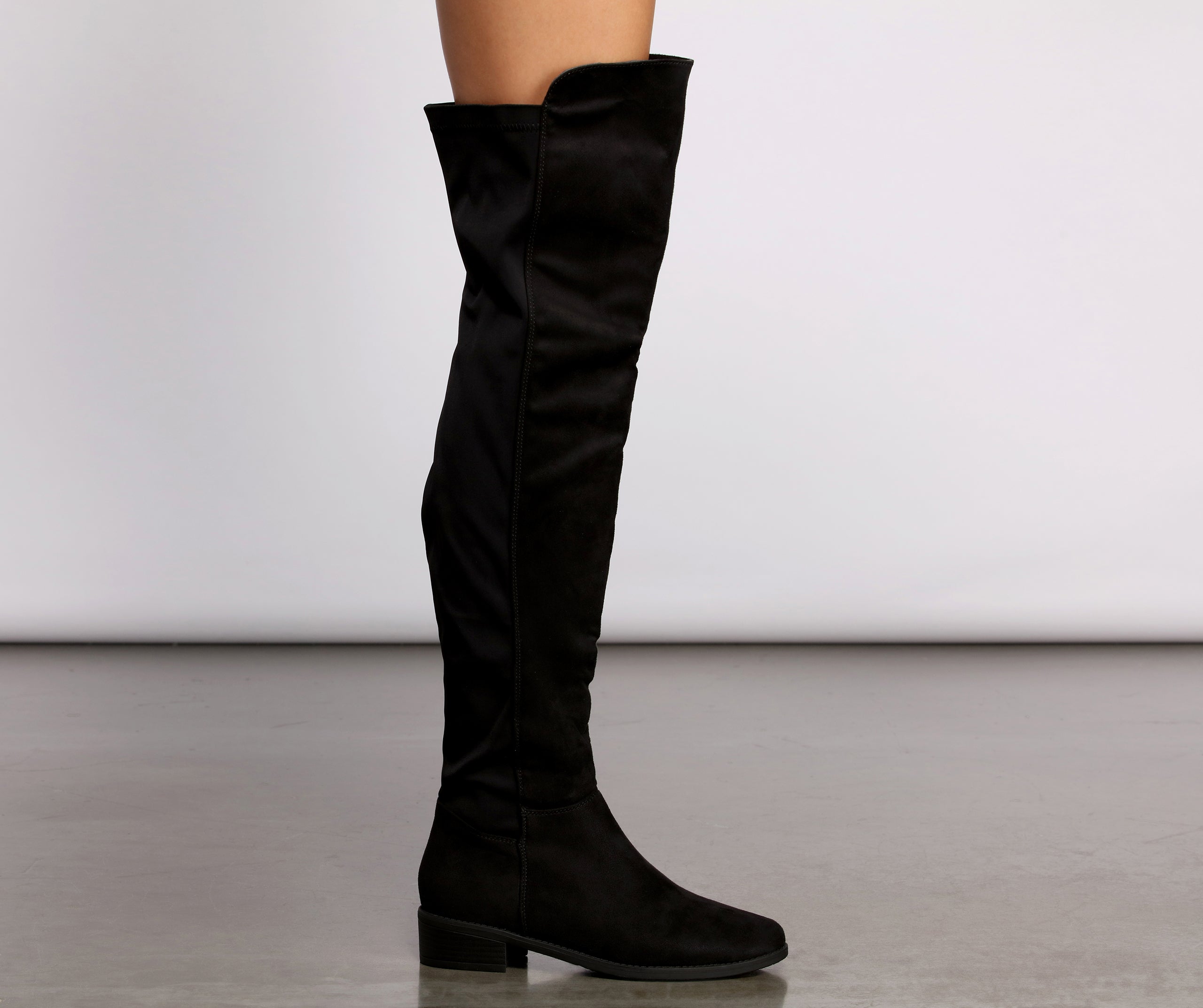 Here For It Over The Knee Flat Boots Newgew