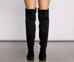 Here For It Over The Knee Flat Boots Newgew