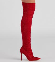 Stellar Shine Overknee-Stiefel mit Stilettoabsatz