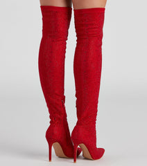 Stellar Shine Overknee-Stiefel mit Stilettoabsatz