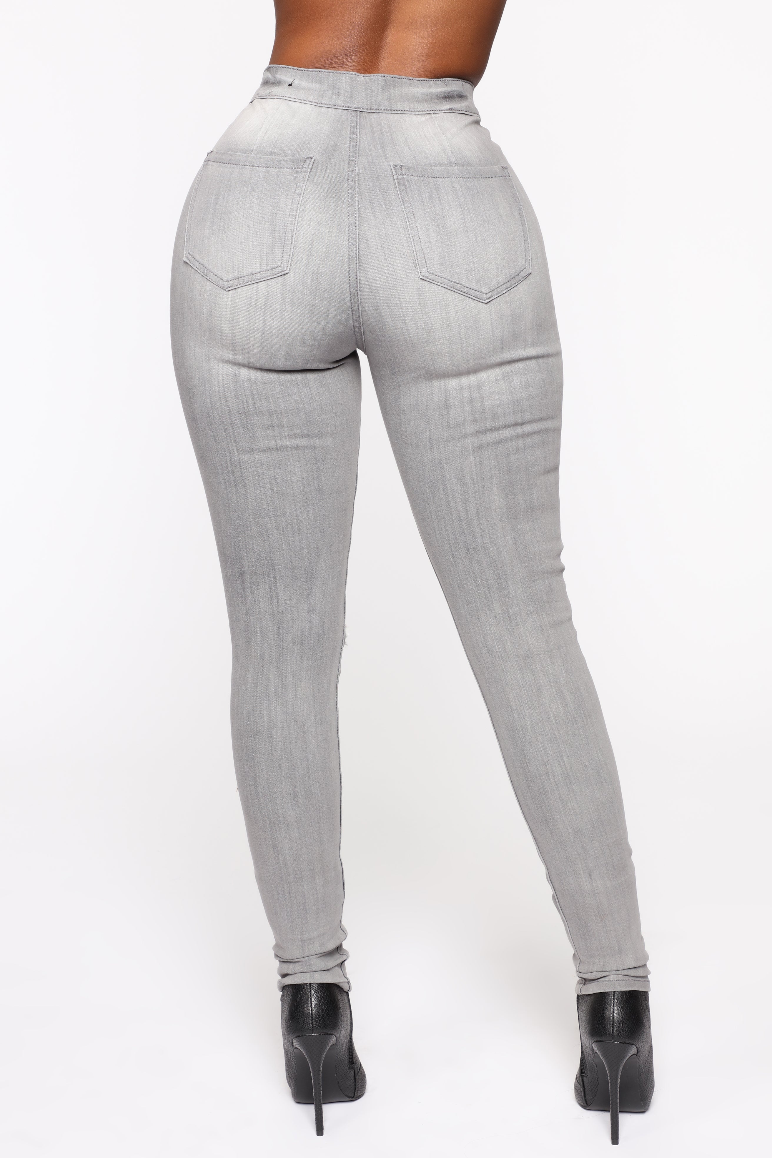 In The Night High Rise Skinny Jeans - Grey Ins Street
