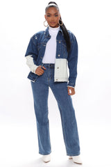 Sweet Love Straight Leg Jeans - Mittelblaue Waschung