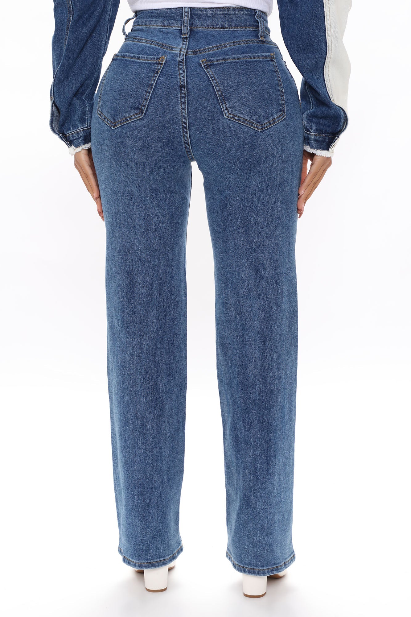 Sweet Love Straight Leg Jeans - Mittelblaue Waschung
