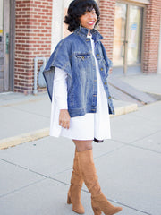 Asymmetrische, lockere Jeansjacken