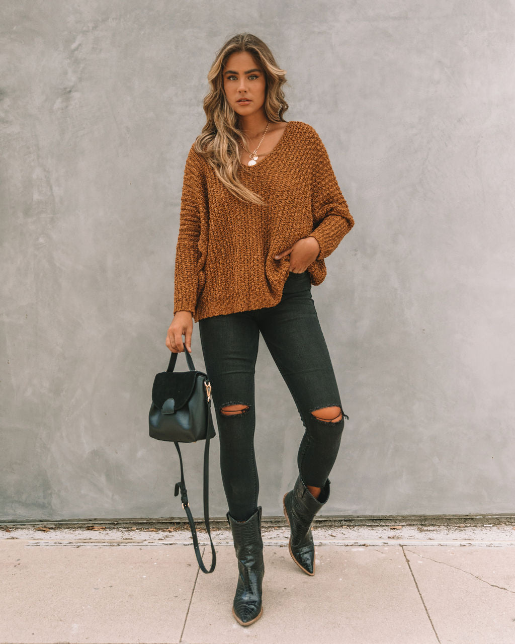 Warms My Soul Strickpullover - Kamel