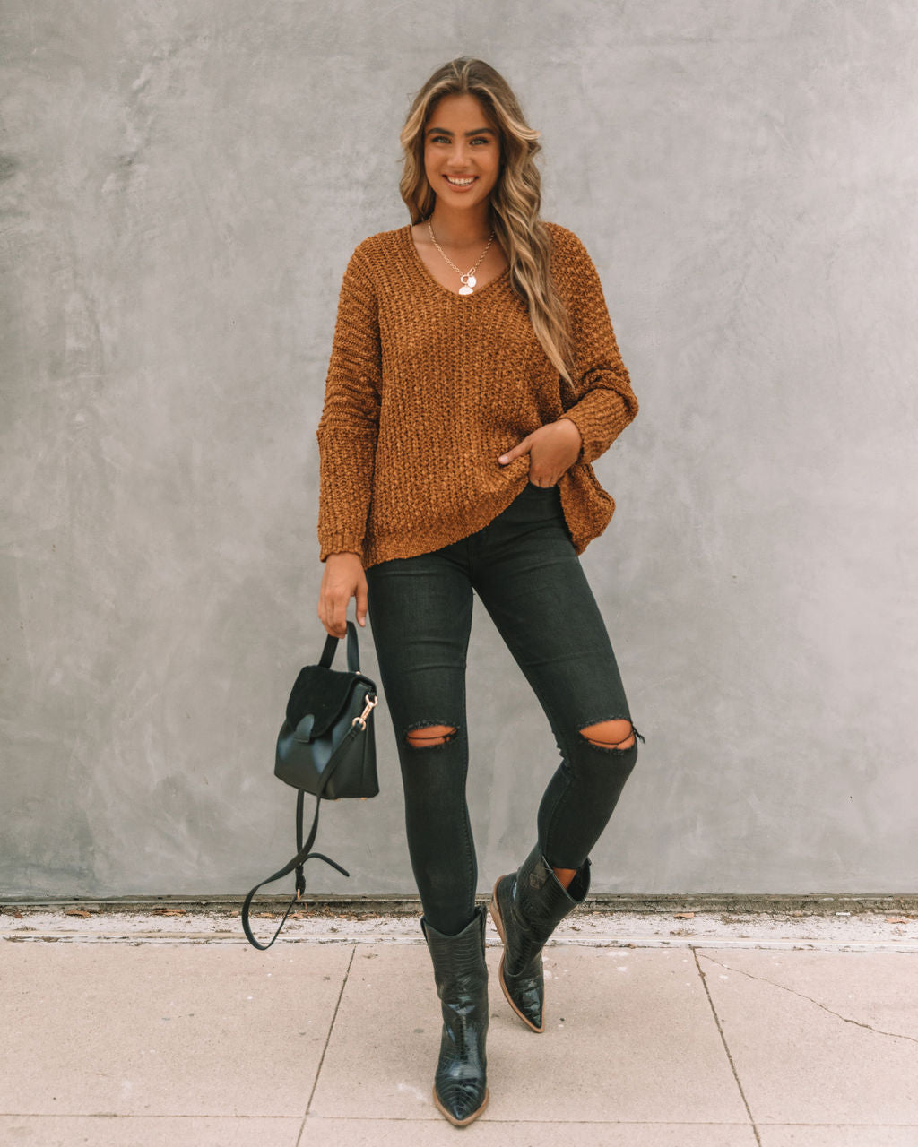 Warms My Soul Strickpullover - Kamel