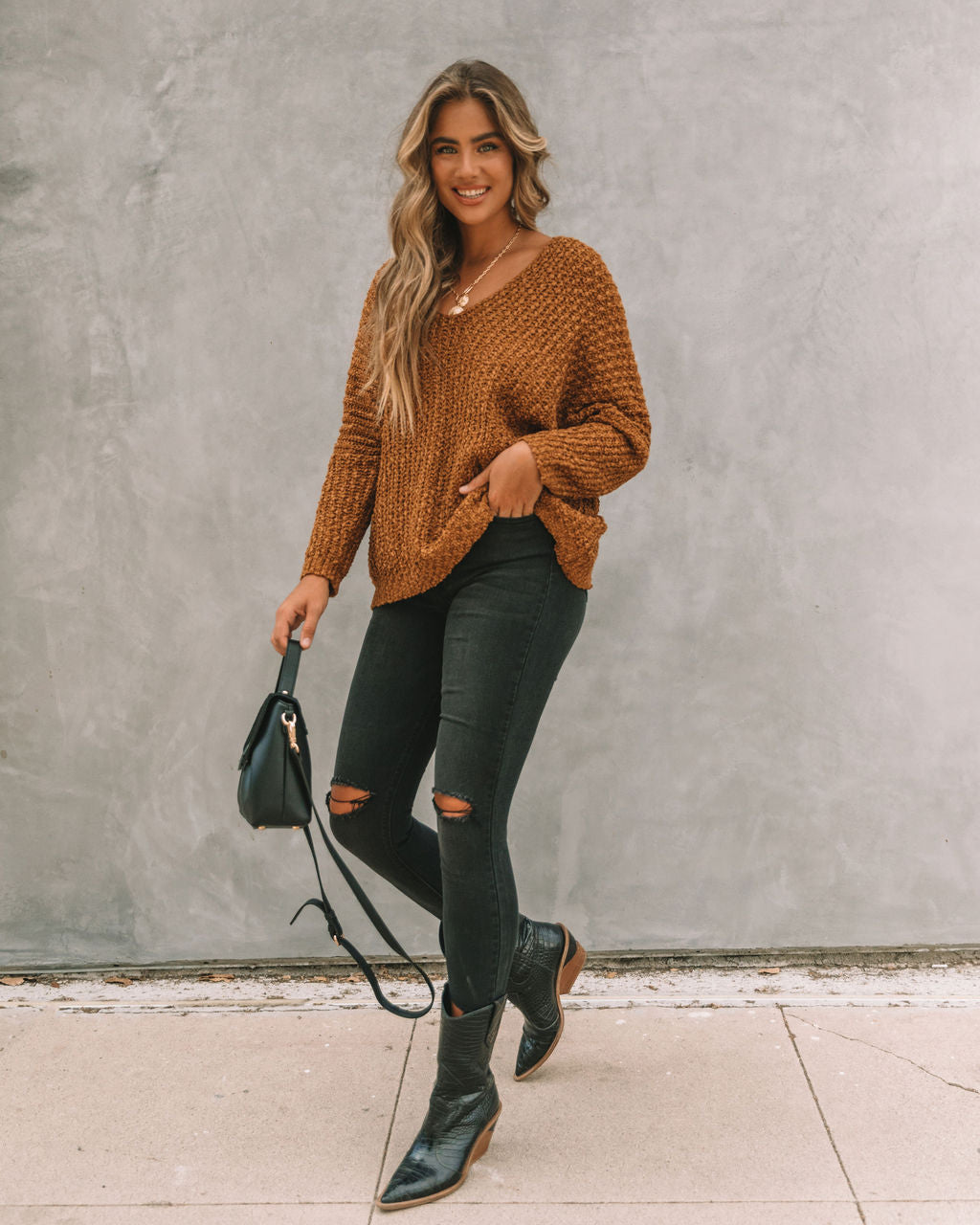 Warms My Soul Strickpullover - Kamel