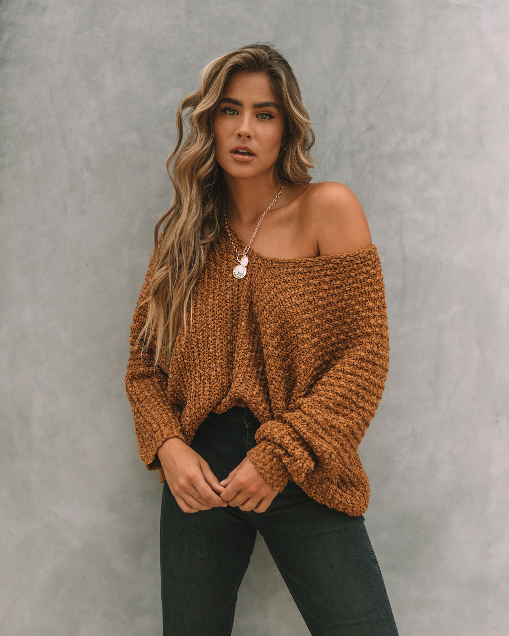 Warms My Soul Strickpullover - Kamel