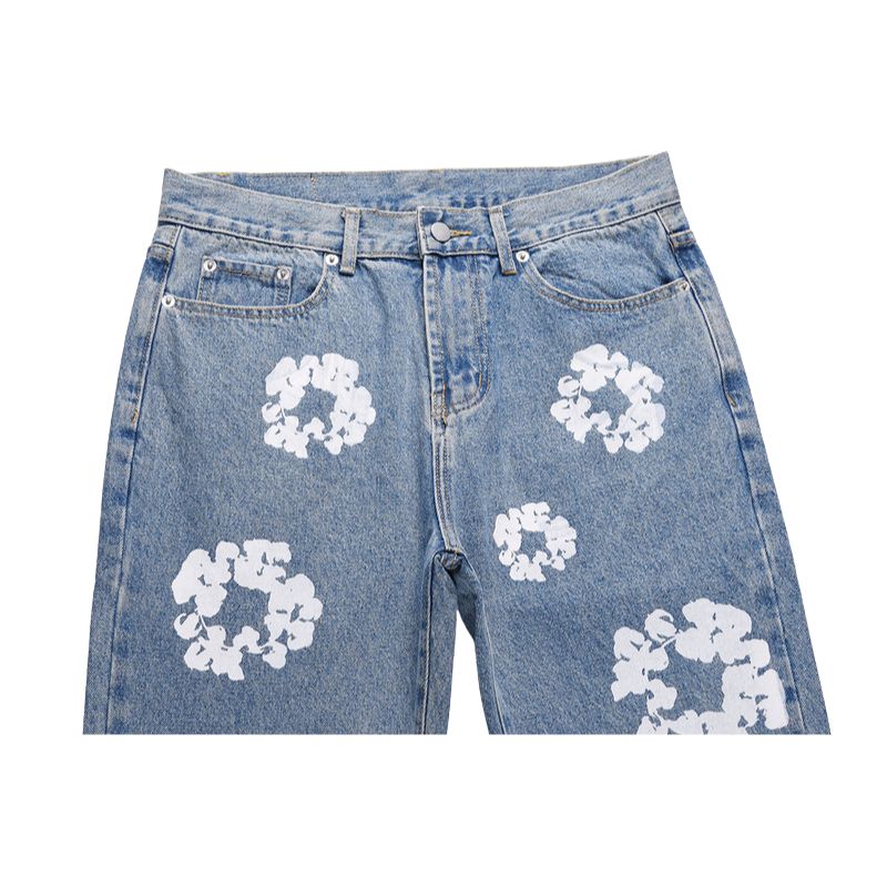 Jeans mit Kapok-Muster