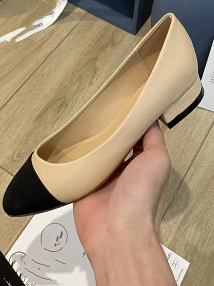 Slingback-Sandalen mit klobigem Absatz und spitzer Zehenpartie