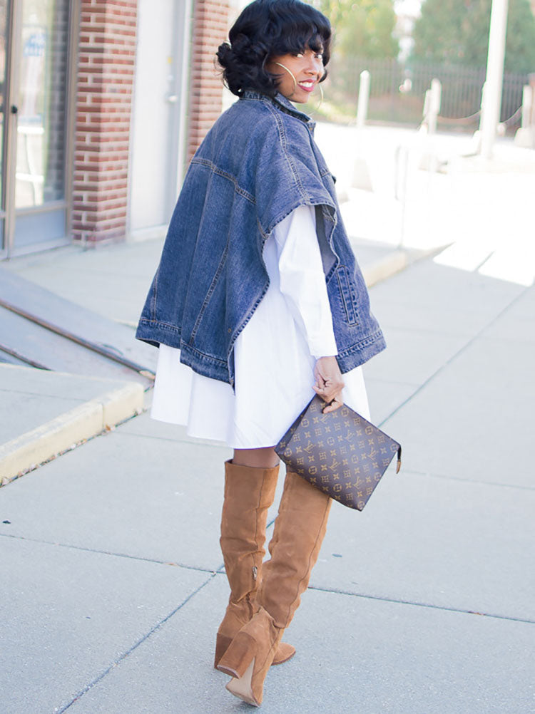 Asymmetrische, lockere Jeansjacken