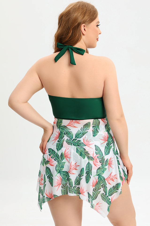 Traje de baño tankini de talla grande (L-5XL)