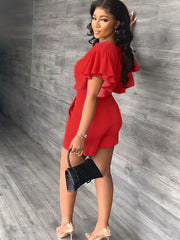 Zweiteilige Crop-Top-Shorts-Sets