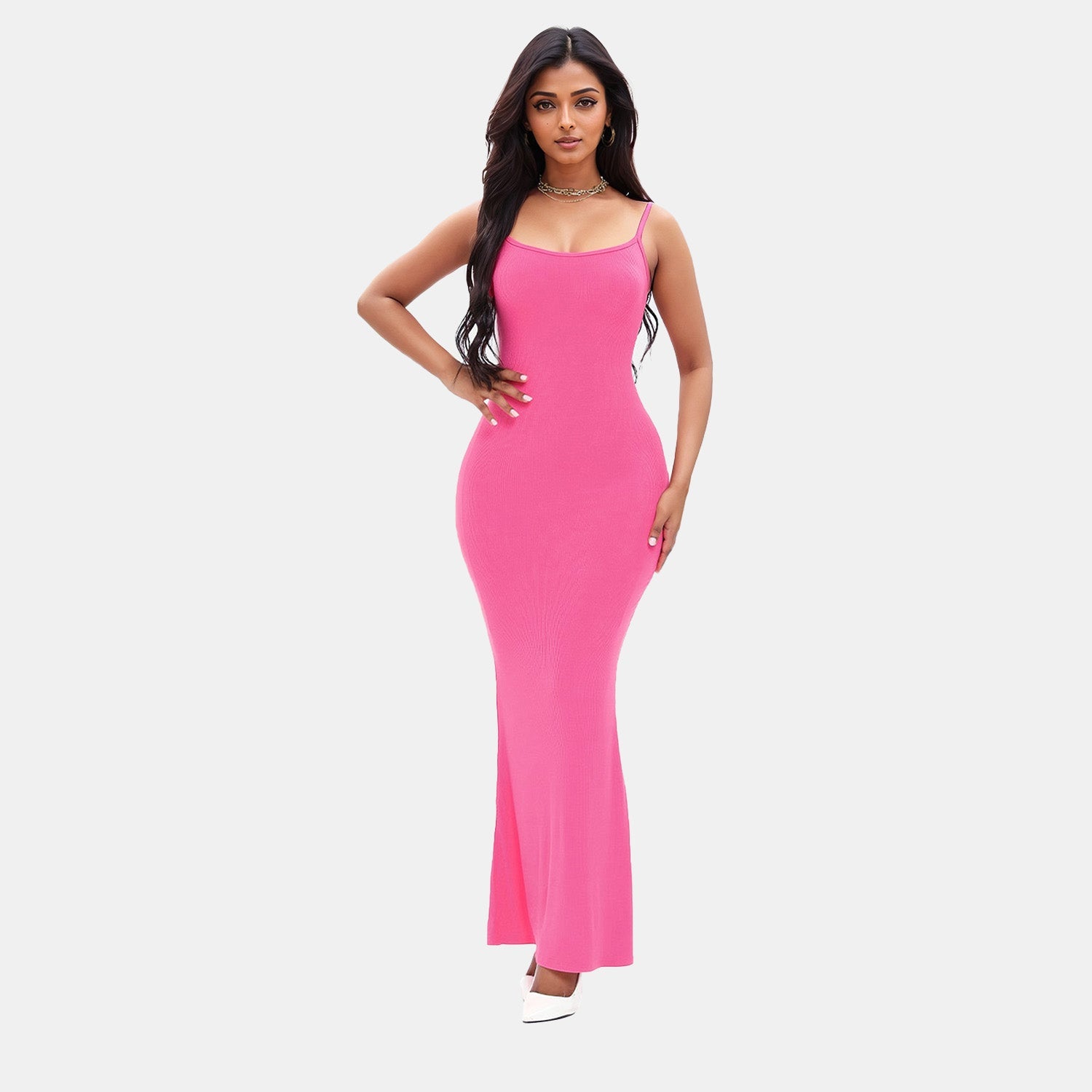 Maxikleid mit integriertem Shapewear-Slip