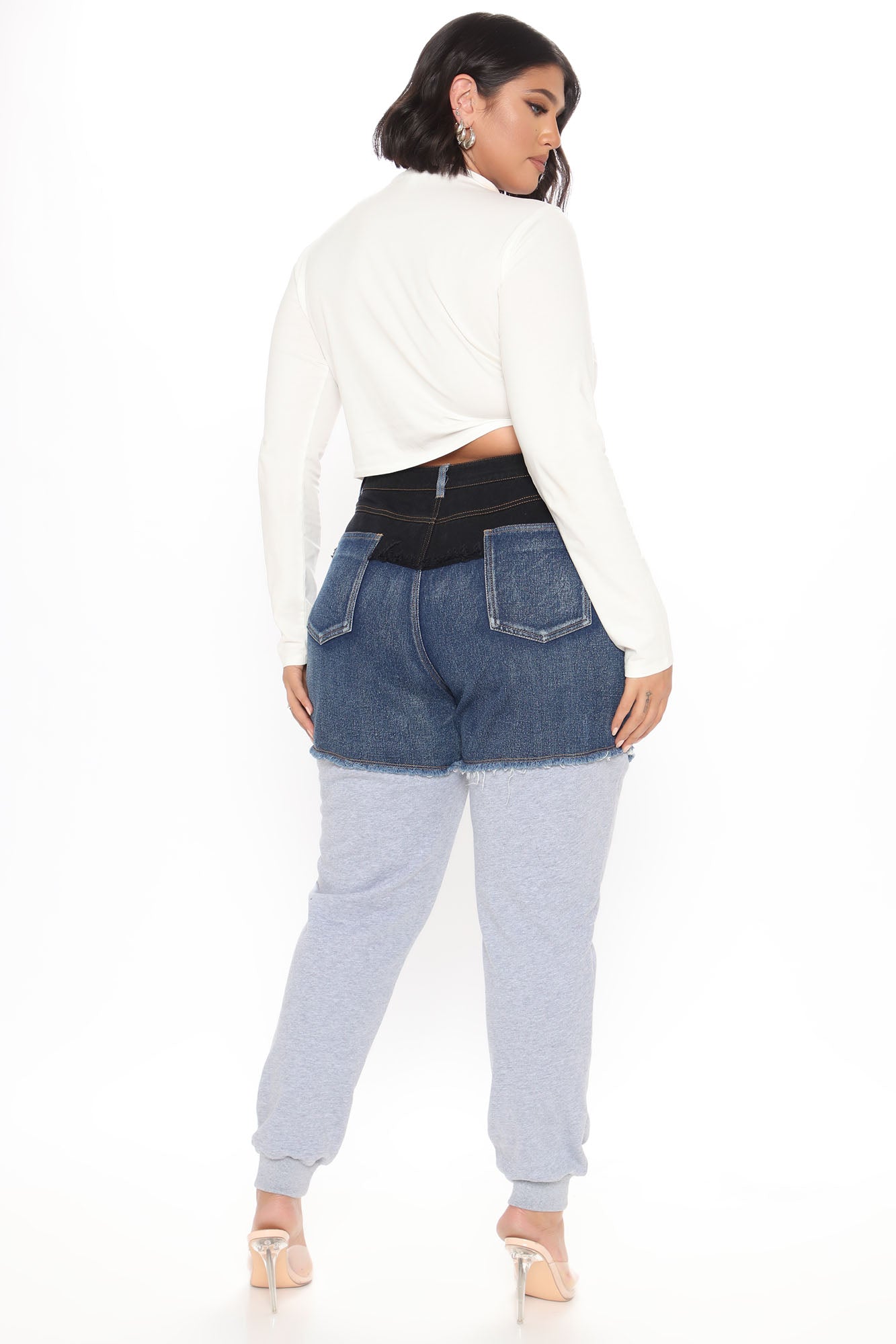 Top Tier Denim Sweatpant Joggers - Blau/Kombi