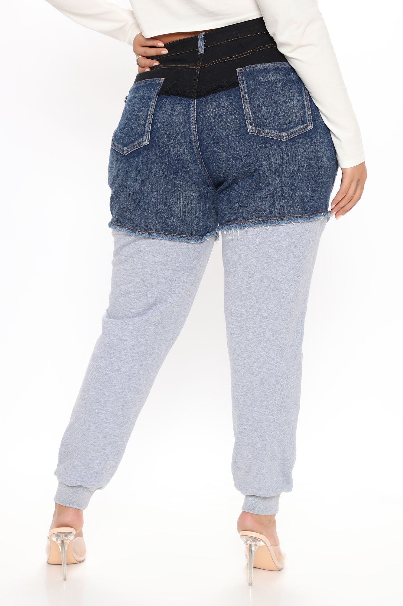 Top Tier Denim Sweatpant Joggers - Blau/Kombi