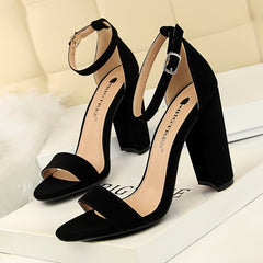 Style Stunner Faux Leather Block Heels Newgew