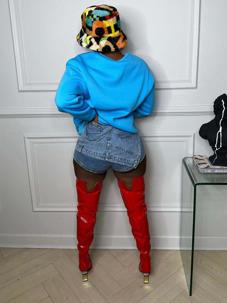 Patchwork-Jeansrock