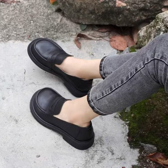 Handgemachte Loafer Big Toe Bequeme weiche Lederschuhe