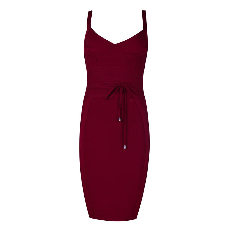Midikleid mit Wickeldesign und Trägern in Weiß