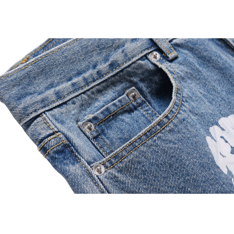 Jeans mit Kapok-Muster