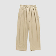 Pantalones cargo de pierna recta con diseño plisado para exteriores
