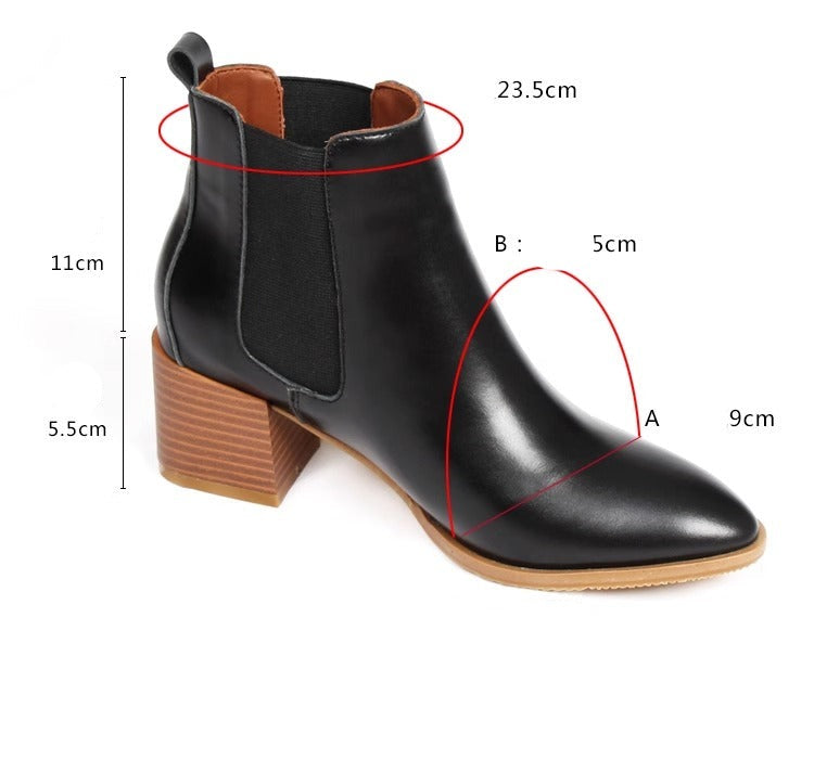 Botines Chelsea de piel de ante con tacón de bloque para mujer
