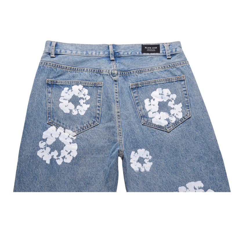 Jeans mit Kapok-Muster