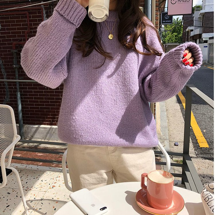 Pullover in Bonbonfarben