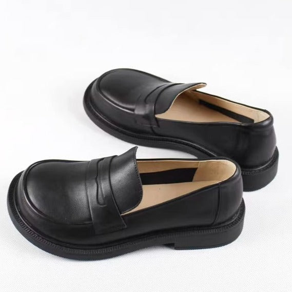 Handgemachte Loafer Big Toe Bequeme weiche Lederschuhe