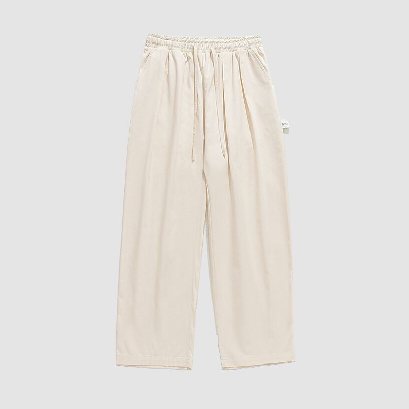 Pantalones cargo de pierna recta con diseño plisado para exteriores