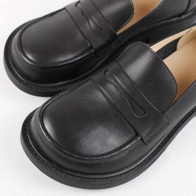 Handgemachte Loafer Big Toe Bequeme weiche Lederschuhe