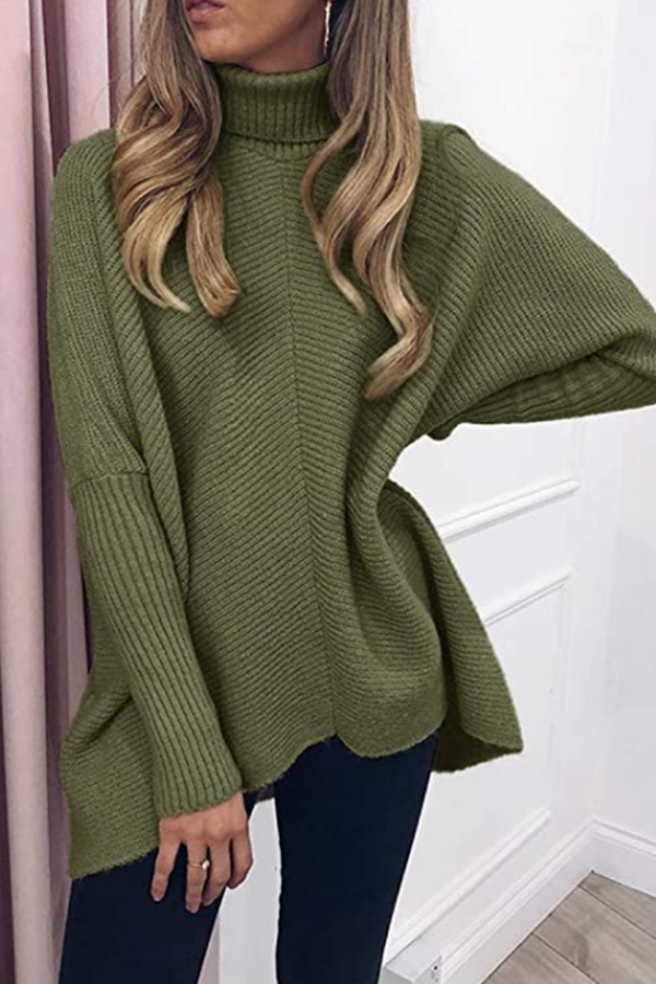 Solid Split Joint Basic Rollkragenpullover £¨7 Farben £ ©