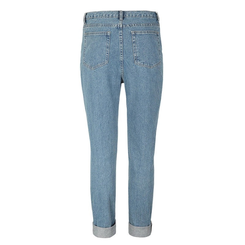 Stop Worrying – Mom-Jeans mit bequemer Taille – Mittelblaue Waschung