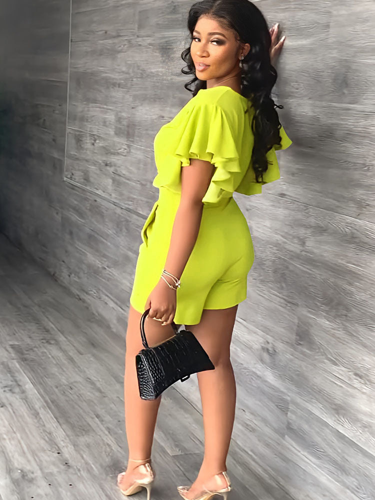 Zweiteilige Crop-Top-Shorts-Sets