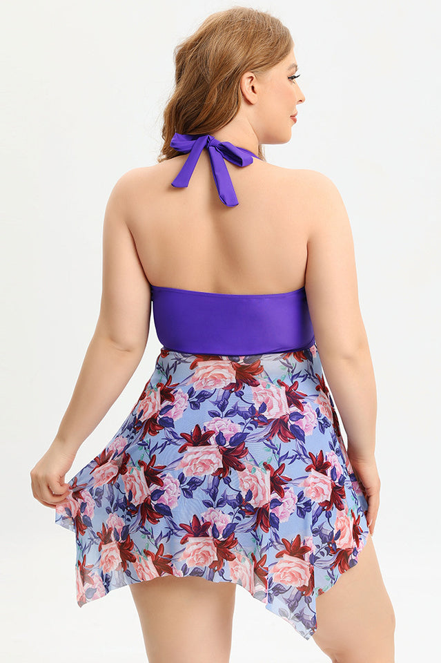Traje de baño tankini de talla grande (L-5XL)