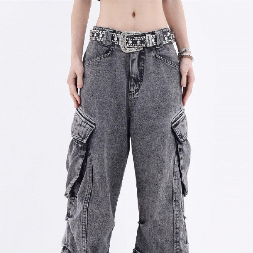 Baggy-Cargojeans mit Säurewaschung