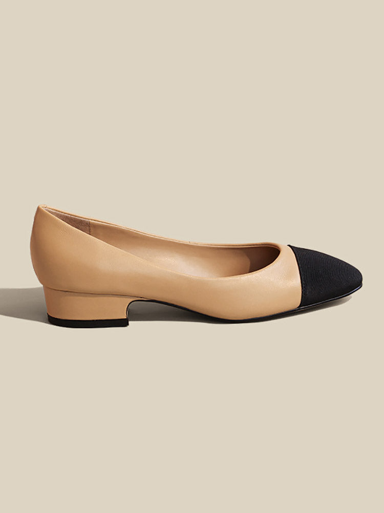 Slingback-Sandalen mit klobigem Absatz und spitzer Zehenpartie