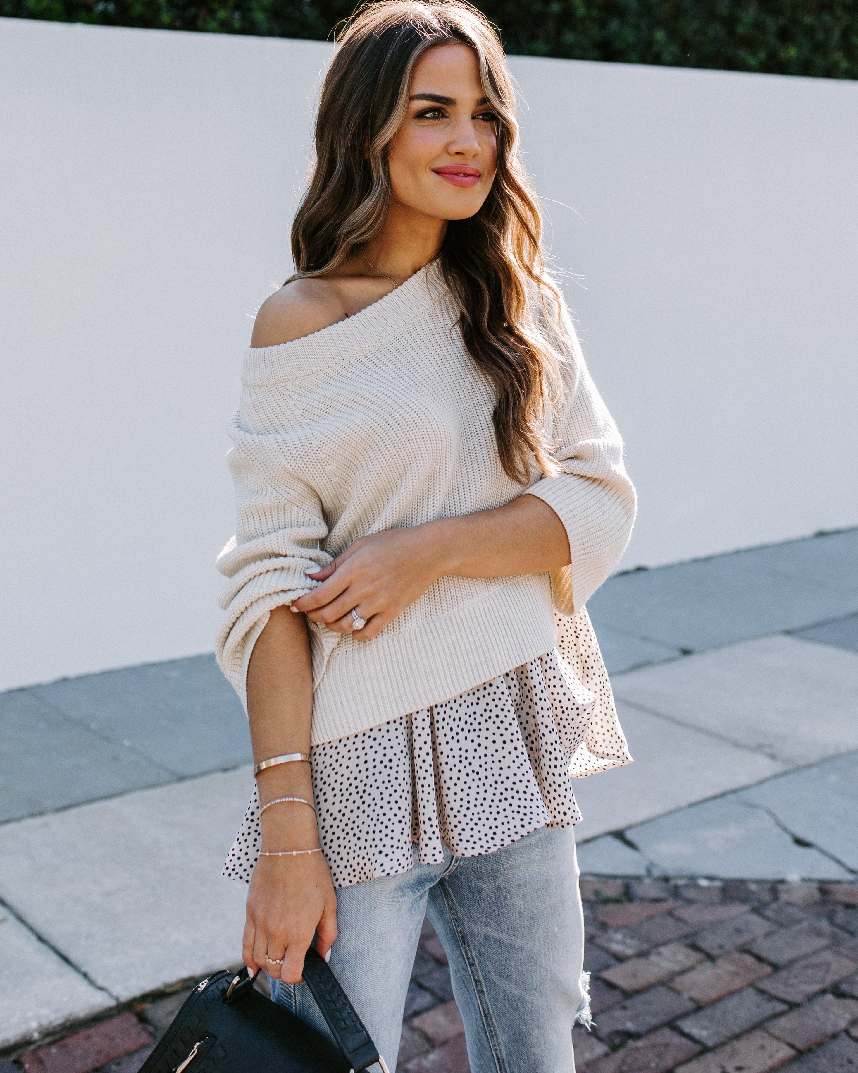 Humble Abode Kontrast-Strickpullover
