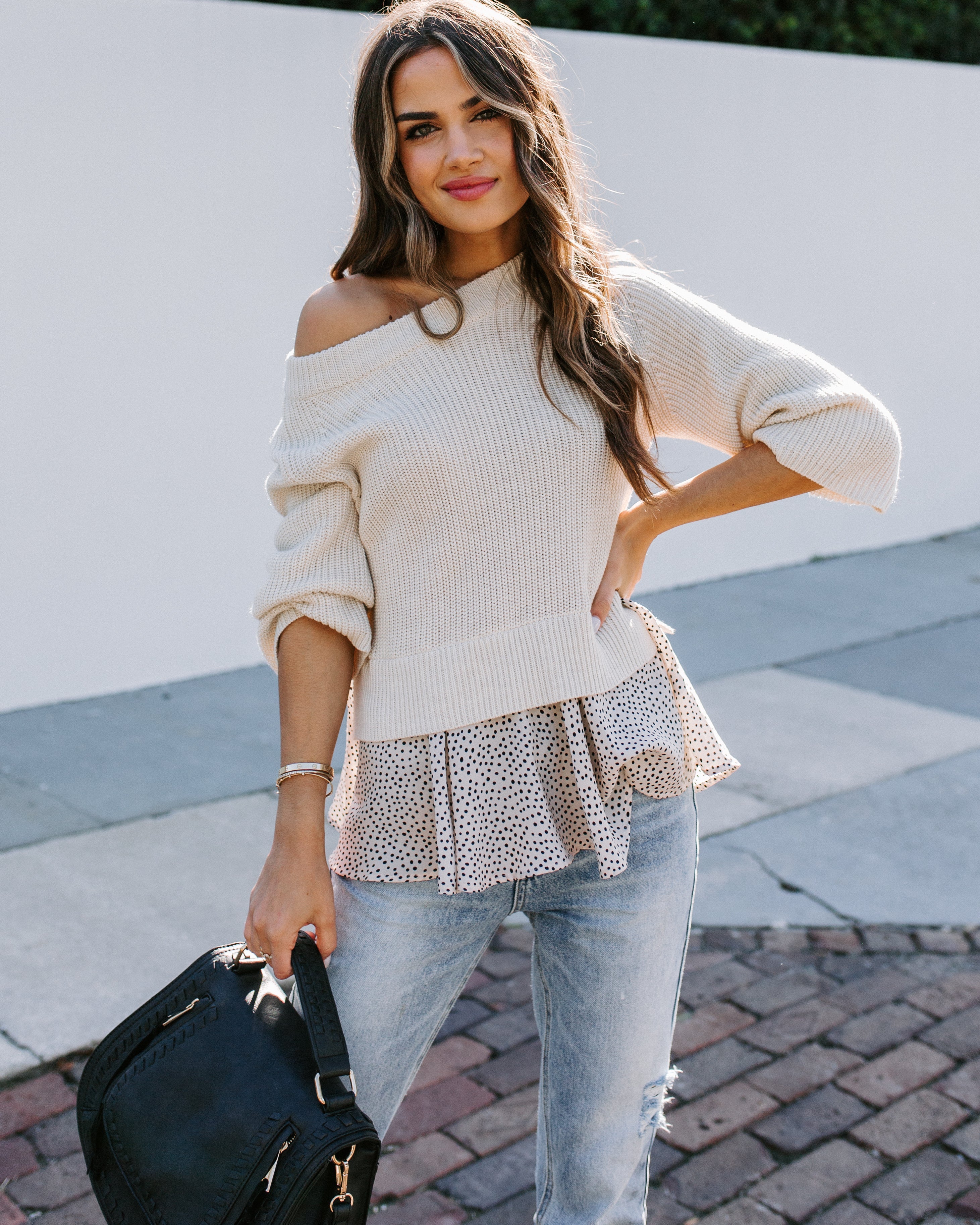 Humble Abode Kontrast-Strickpullover