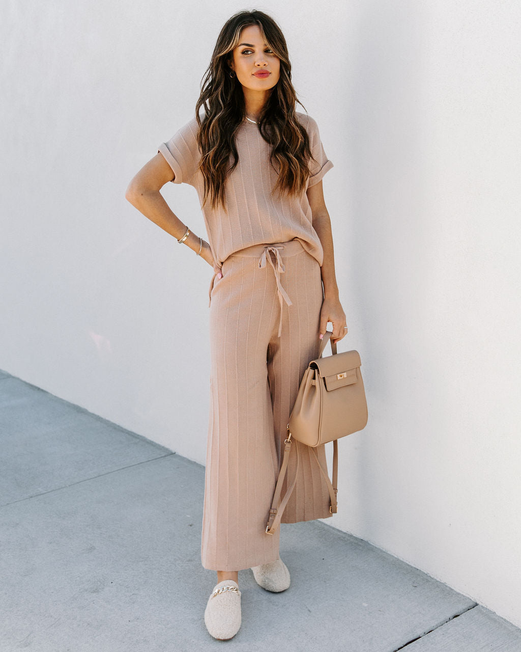 Wait Up – Gerippte, kurze Strickhose