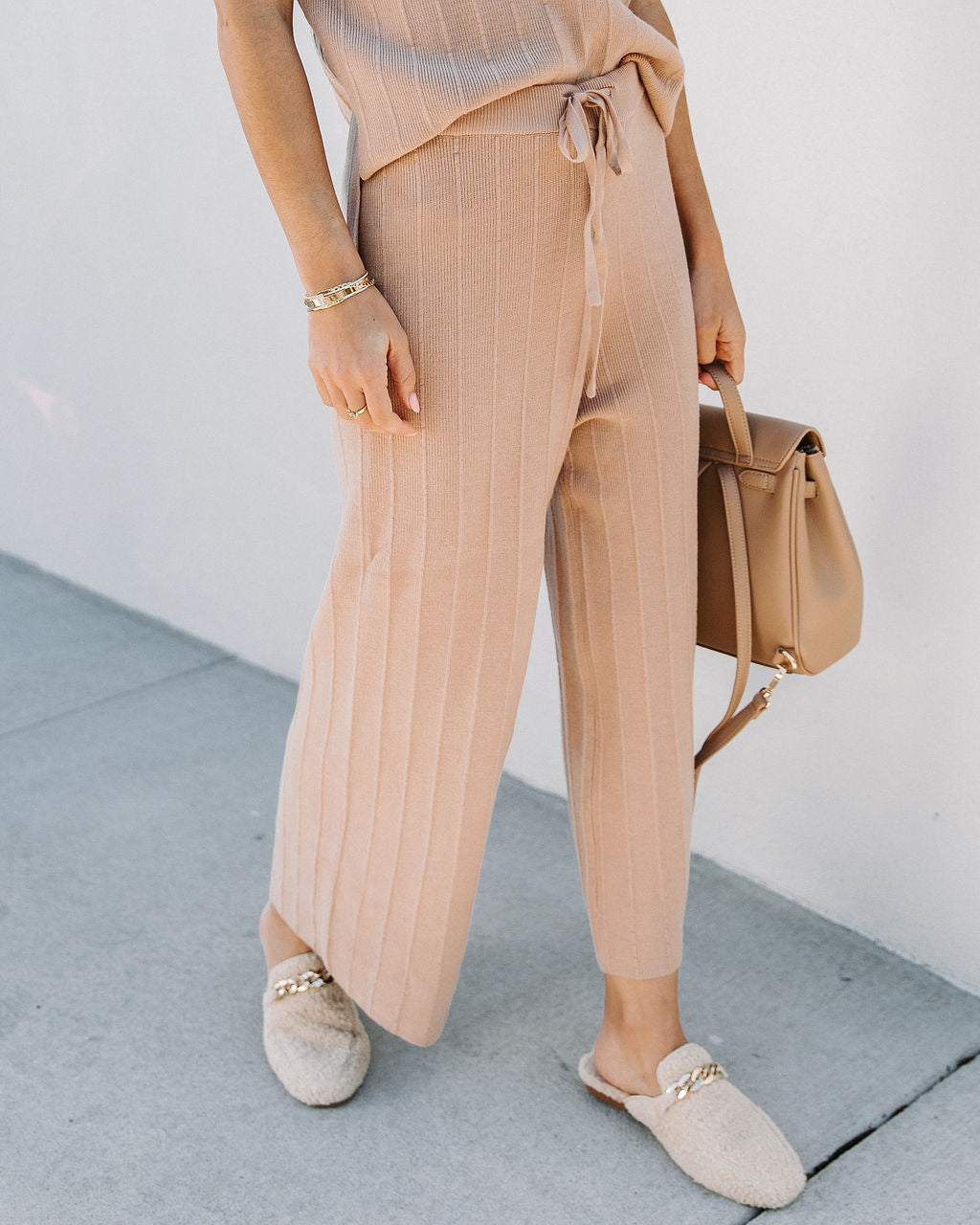 Wait Up – Gerippte, kurze Strickhose