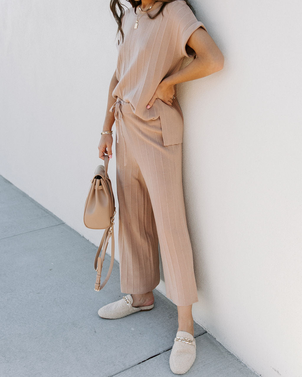 Wait Up – Gerippte, kurze Strickhose