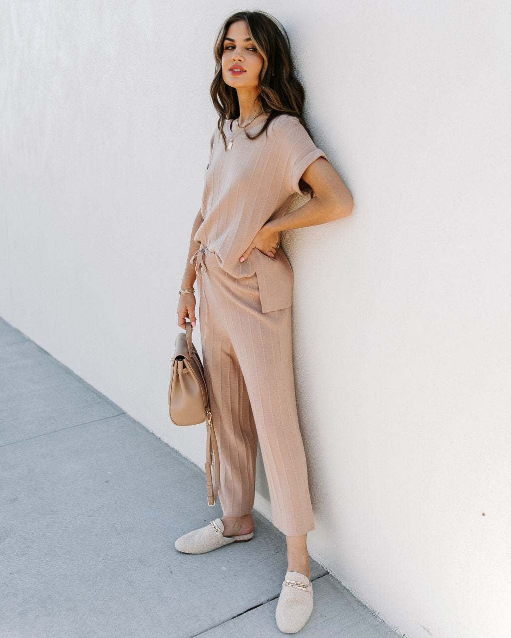 Wait Up – Gerippte, kurze Strickhose