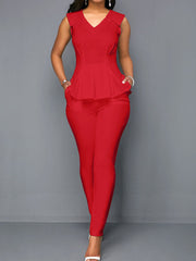 Ärmelloser Strampler mit gerüschtem Saum