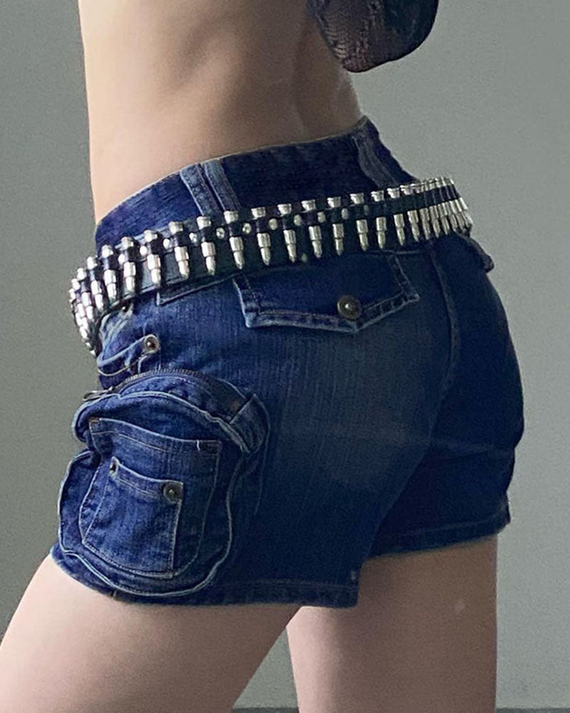 Pantalones cortos de mezclilla utilitarios 