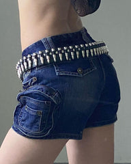 Pantalones cortos de mezclilla utilitarios 