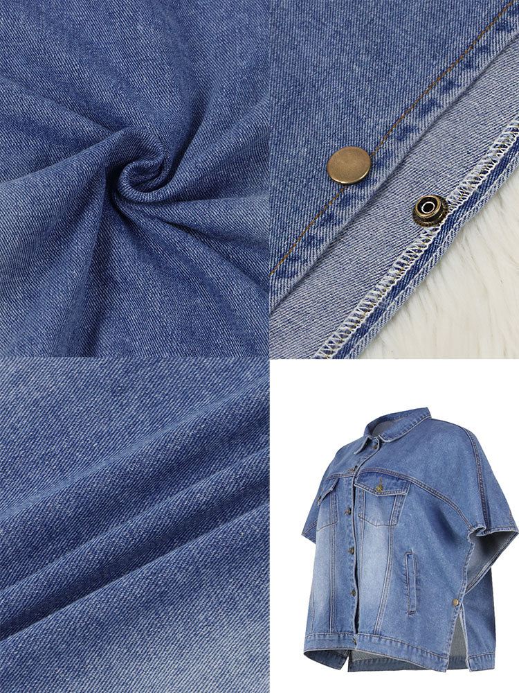 Asymmetrische, lockere Jeansjacken